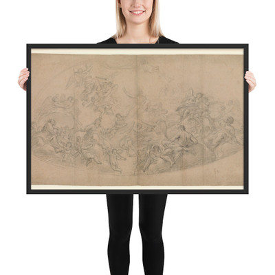 Exaltation of the Holy Cross - Antonio Puglieschi - 1700 - Matte Paper Framed Poster Museum quality 7796771