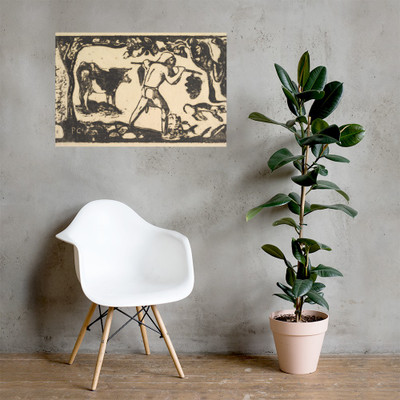 Tahitian Carrying Bananas - Paul Gauguin - 1898–99 - Paper Poster Museum quality 7797826