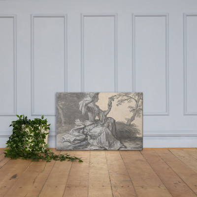 Lady with a Mirror - Claude Simpol - 1716 - Canvas Museum quality 7798486