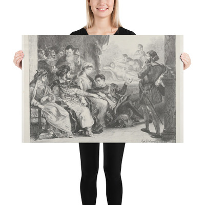 The Play-Within-A-Play - Eugène Delacroix - 1835 - Paper Poster Museum quality 7799196