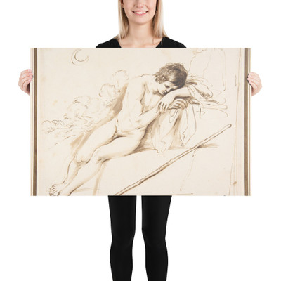 Endymion Sleeping - Guercino (Giovanni Francesco Barbieri) - 1635–50 - Photo Paper Poster Museum quality 7795598