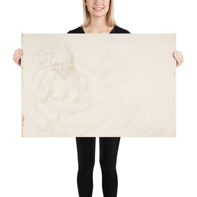 Figures from "The Deluge" of Michelangelo - Alphonse Legros - 1837–1911 - Photo Paper Poster Museum quality 7798249