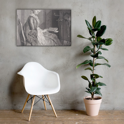 The Moment of Meditation - Louis Surugue - 1747 - Canvas Museum quality 7797599