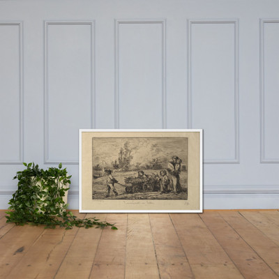 Moving into the Boat - Charles-François Daubigny - 1861 - Matte Paper Framed Poster Museum quality 7799482