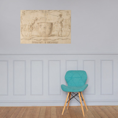 Design for an English Political Satire - Hubert François Gravelot - 18th century - Paper Poster Museum quality 7799075