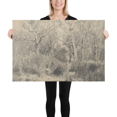 Trees in a Thicket - Théodore Rousseau - 1845 - Canvas Museum quality 7798570