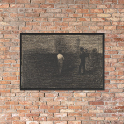 Peasants - Georges Seurat - 1881–84 - Matte Paper Framed Poster Museum quality 7798524