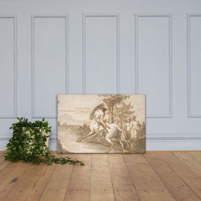 Centaur with Shield and Two Satyresses - Giovanni Domenico Tiepolo - 1727–1804 - Canvas Museum quality 7795006