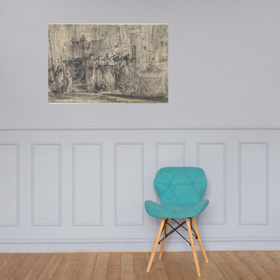 Coronation Regalia Carried in Procession at Saint-Denis - Gabriel de Saint-Aubin - 1775 - Photo Paper Poster Museum quality 7798534