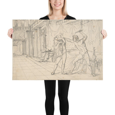 Tarquin and Lucrezia - Vincenzo Camuccini - 1771–1844 - Paper Poster Museum quality 7796820