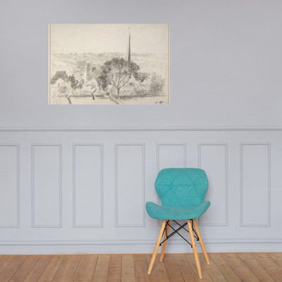 The Church at Eragny - Camille Pissarro - ca. 1894–95 - Photo Paper Poster Museum quality 7794973