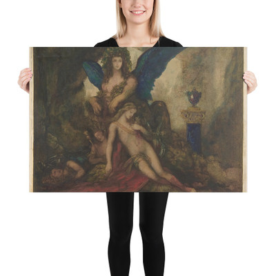 Sphinx in a Grotto (Poet, King and Warrior) - Gustave Moreau - 1887–1888 - Photo Paper Poster Museum quality 7797971