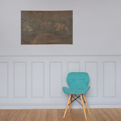 Allegorical Figures of Time and Death - Anonymous, Italian, first half of the 18th century - 18th century - Photo Paper Poster Museum quality 7797684