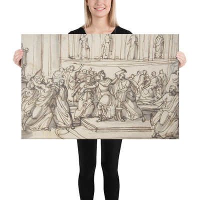 Assassination of Julius Caesar - Vincenzo Camuccini - 1793–96 - Canvas Museum quality 7796844