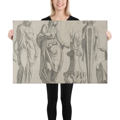 A Sacrifice - Léon Davent - mid-16th century - Canvas Museum quality 7798713