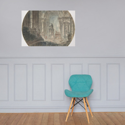 Architectural fantasy - Jean Henri Alexandre Pernet - late 18th century - Paper Poster Museum quality 7796961