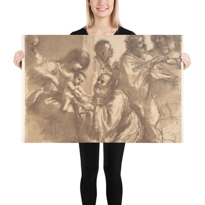 The Adoration of the Magi - Guercino (Giovanni Francesco Barbieri) - 1625–30 - Photo Paper Poster Museum quality 7795619
