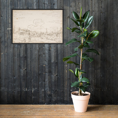 Padua from the East, with San Francesco and the Salone - Bernardo Bellotto - 1721–80 - Matte Paper Framed Poster Museum quality 7797006