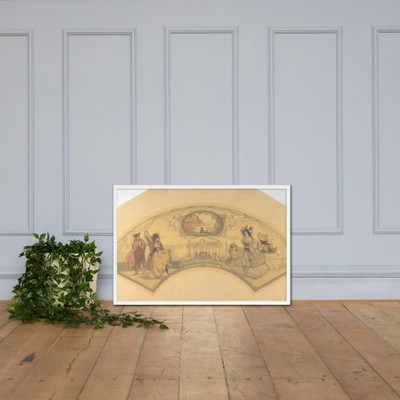 Fan Mount: The Spanish Piazza - Charles Edward Conder - 1896 - Matte Paper Framed Poster Museum quality 7795955