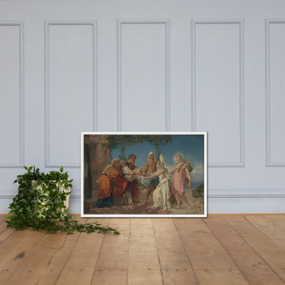 Tobias Brings His Bride Sarah to the House of His Father, Tobit - Henri Lehmann - 1830–82 - Matte Paper Framed Poster Museum quality 7798154
