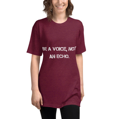 Be a voice, not an echo. - Unisex Short Sleeve Track Shirt Motivational quotes 7800804
