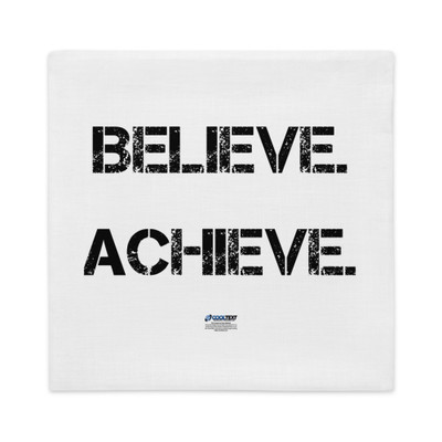 Believe. Achieve. Succeed. - Premium Pillow Case Motivational quotes 7801170