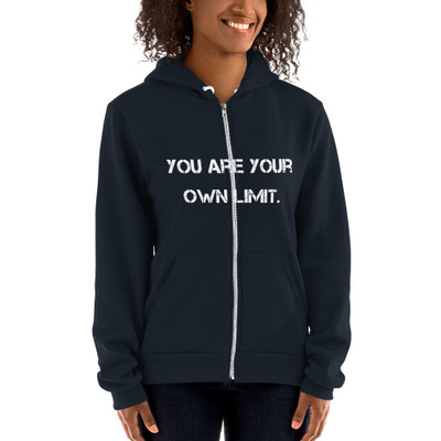 You are your own limit. - Unisex Flex Fleece Zip Hoodie Motivational quotes 7800876