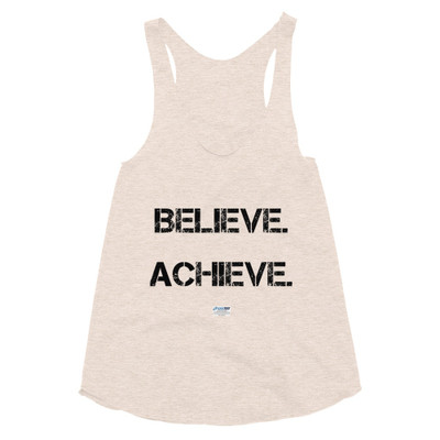 Believe. Achieve. Succeed. - Women's Tri-Blend Racerback Tank Motivational quotes 7800818