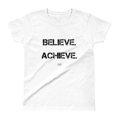 Believe. Achieve. Succeed. - Ladies' Ultra Cotton T-Shirt Motivational quotes 7800926