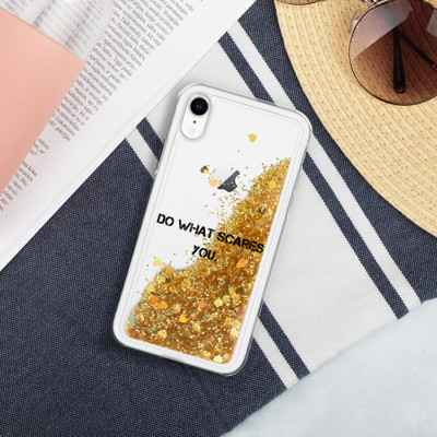 Do what scares you. - Liquid Glitter Phone Case Motivational quotes 7801823