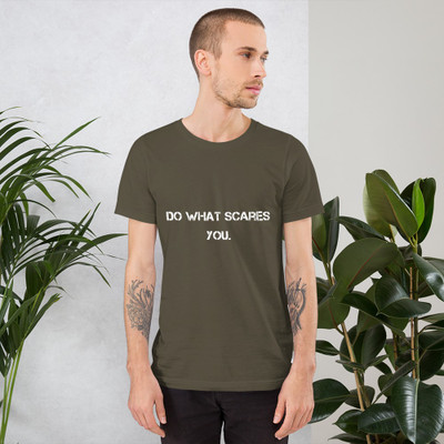 Do what scares you. - Unisex Short Sleeve Jersey T-Shirt Motivational quotes 7800611