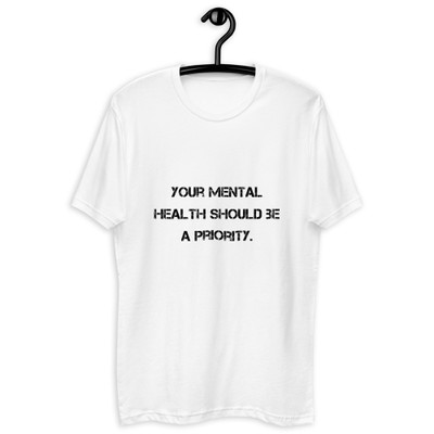Your mental health should be a priority. - Fitted Long Sleeve Crew Motivational quotes 7810383