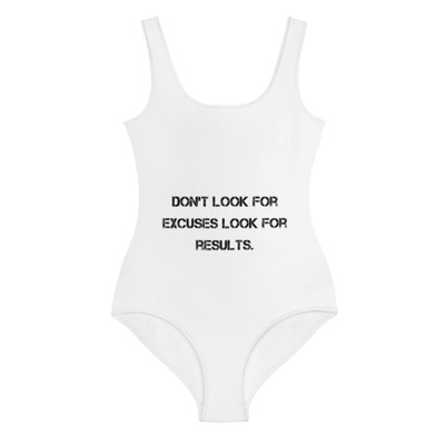 Don't look for excuses look for results. - Youth Swimsuit Motivational quotes 7812633