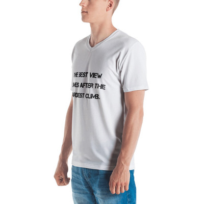 The best view comes after the hardest climb. - Men's V-Neck T-Shirt Motivational quotes 7811580