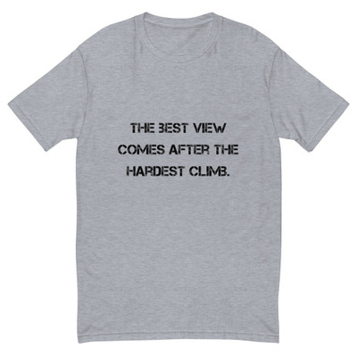 The best view comes after the hardest climb. - Fitted Long Sleeve Crew Motivational quotes 7810428