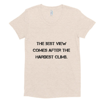 The best view comes after the hardest climb. - Women's Tri-Blend T-Shirt Motivational quotes 7810696
