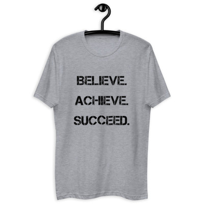 Believe. Achieve. Succeed. - Fitted Long Sleeve Crew Motivational quotes 7816255