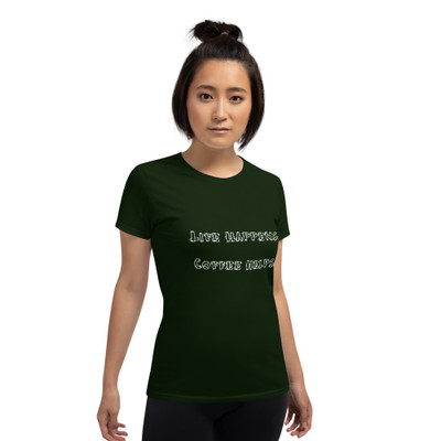 Life happens. Coffee helps. - Ladies Cotton Short Sleeve T-Shirt Funny quotes 7818365