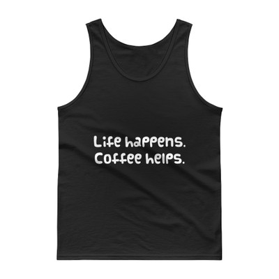 Life happens. Coffee helps. - Ultra Cotton Tank Top Funny quotes 7817340