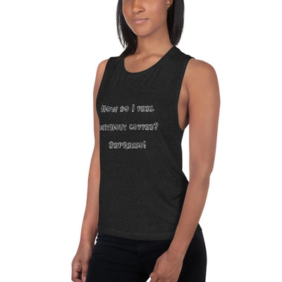 How do I feel without coffee? Depresso! - Women's Flowy Muscle Tank Funny quotes 7830496