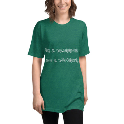 Be a Warrior, not a Worrier. - Unisex Short Sleeve Track Shirt Funny quotes 7822526