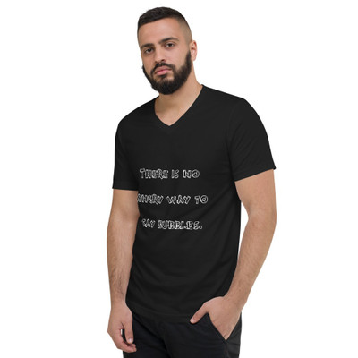 There is no angry way to say bubbles. - Unisex Short Sleeve V-Neck Jersey Tee Funny quotes 7828379