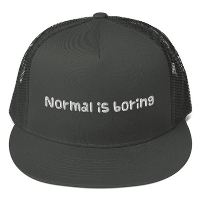 Normal is boring - Cotton Twill Flat Visor Mesh Snapback Funny quotes 7820125