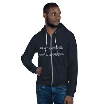 Be a Warrior, not a Worrier. - Unisex Flex Fleece Zip Hoodie Funny quotes 7824337