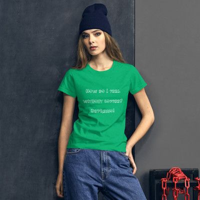 How do I feel without coffee? Depresso! - Ladies Ringspun Fashion Fit T-Shirt Funny quotes 7821558
