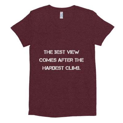 The best view comes after the hardest climb. - Women's Tri-Blend T-Shirt Motivational quotes 7824315