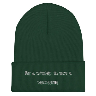 Be a Warrior, not a Worrier. - 12" Cuffed Beanie Funny quotes 7820486