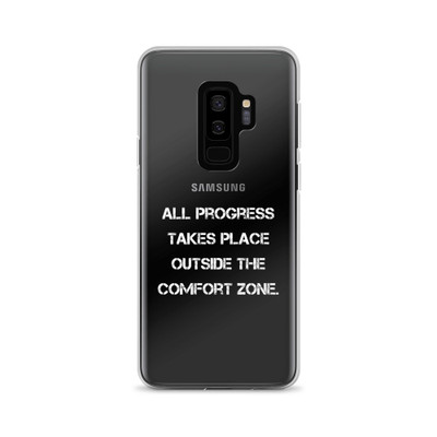 All progress takes place outside the comfort zone. - Samsung Case Motivational quotes 7837700