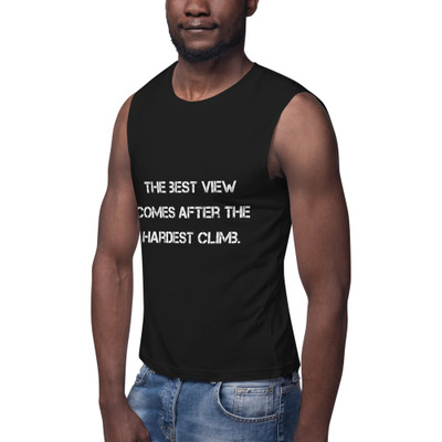 The best view comes after the hardest climb. - Muscle Tank Motivational quotes 7839880