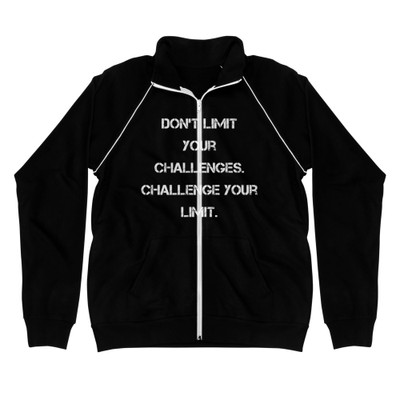 Don't limit your challenges. Challenge your limit. - Piped Fleece Jacket Motivational quotes 7838378